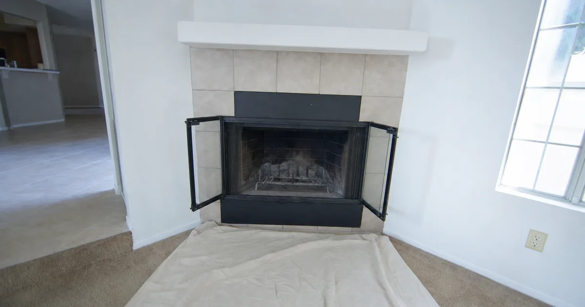 A Living Room Fireplace in Santa Barbara, CA