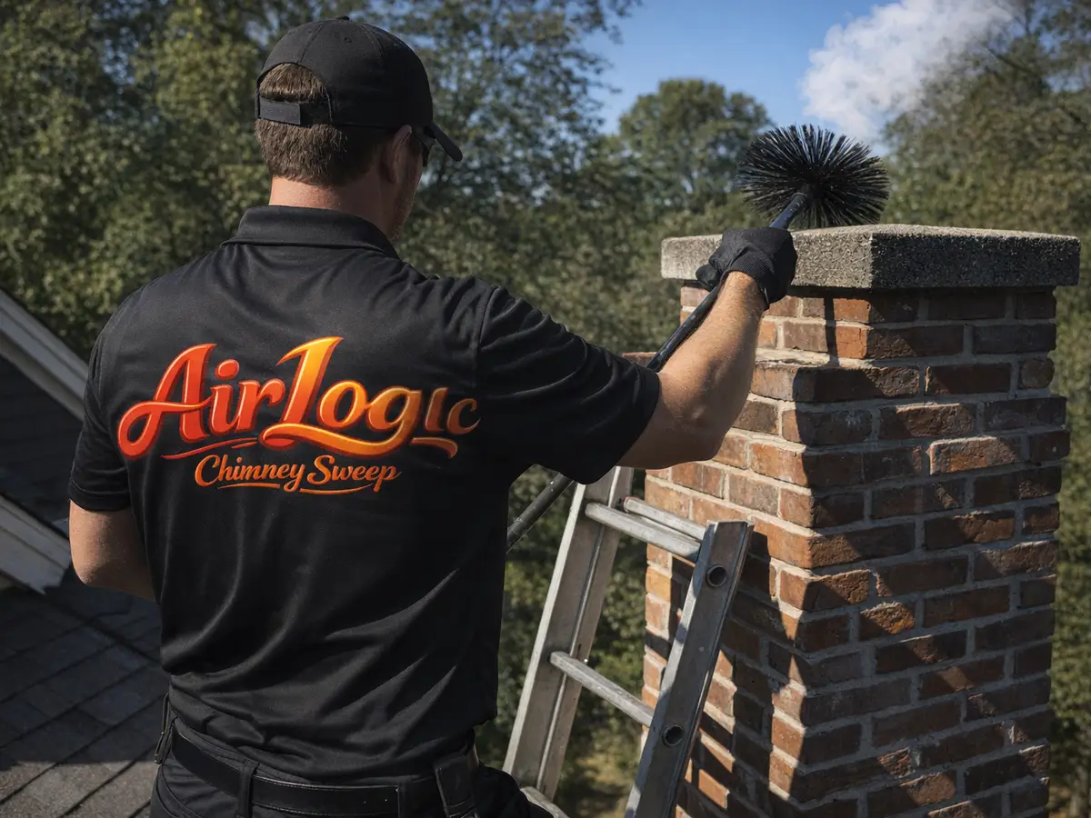 chimney sweep technician on the job in Santa Barbara, CA